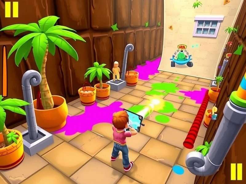 Speed Holi Frenzy Gameplay Screenshot